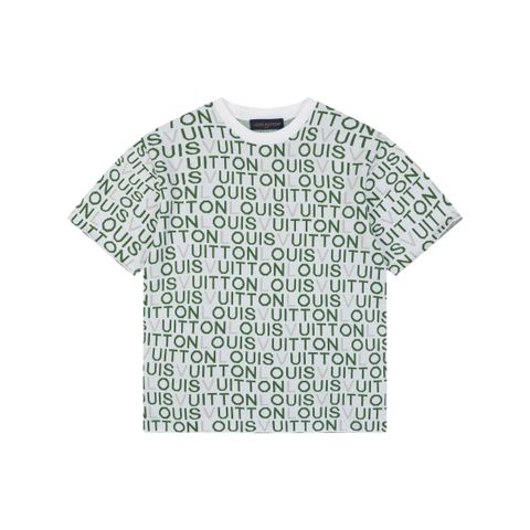 Louis Vuitton grey green jacquard T-shirt