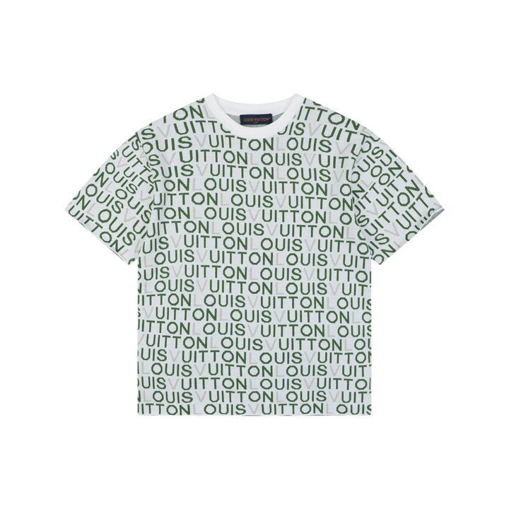 Louis Vuitton grey green jacquard T-shirt