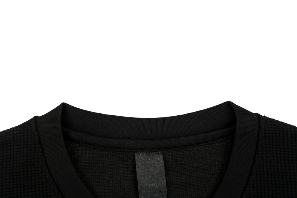 350g double-layer waffle Henley top