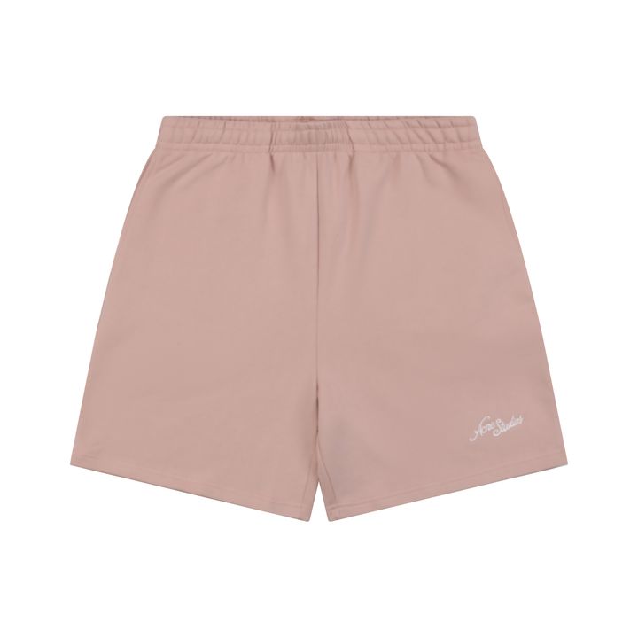 Acne Studios pink embroidered cotton shorts