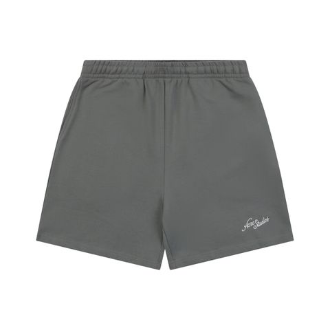 Acne Studios grey embroidered cotton shorts