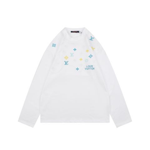 Louis Vuitton yellow blue embroidered long sleeve