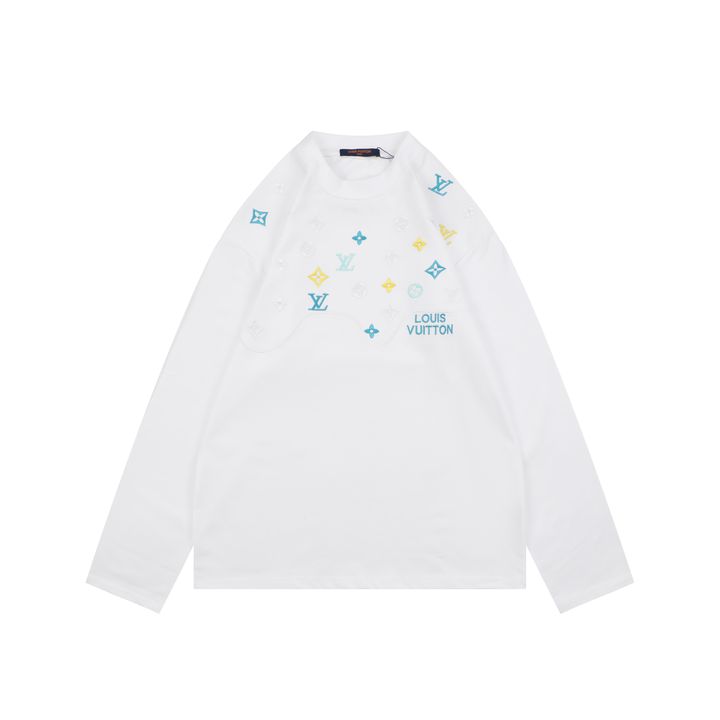 Louis Vuitton yellow blue embroidered long sleeve
