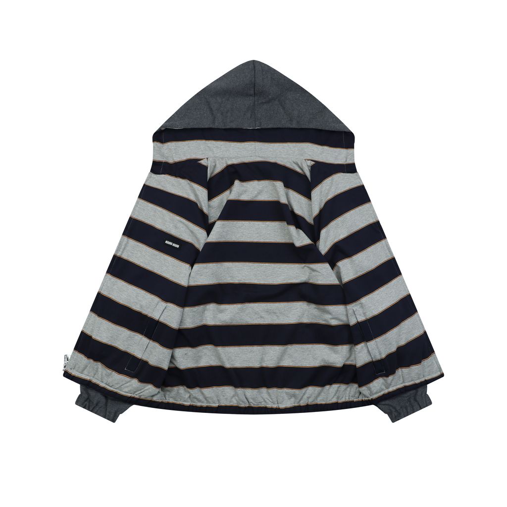 Double-sided knit fleece zip jacket