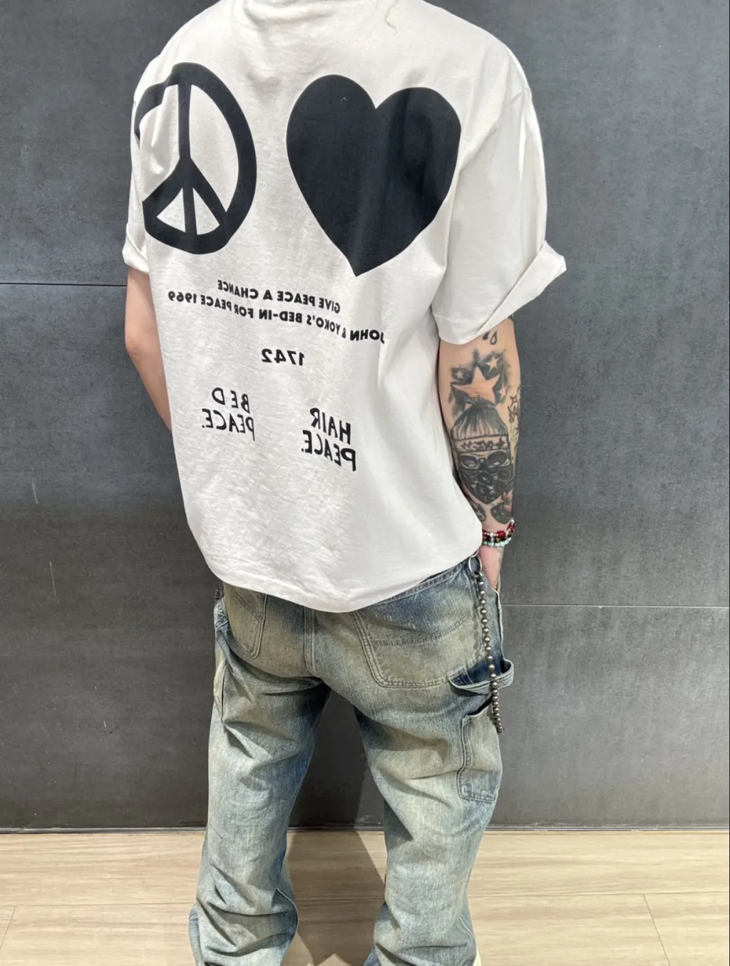 Unisex anti-war peace print shirt