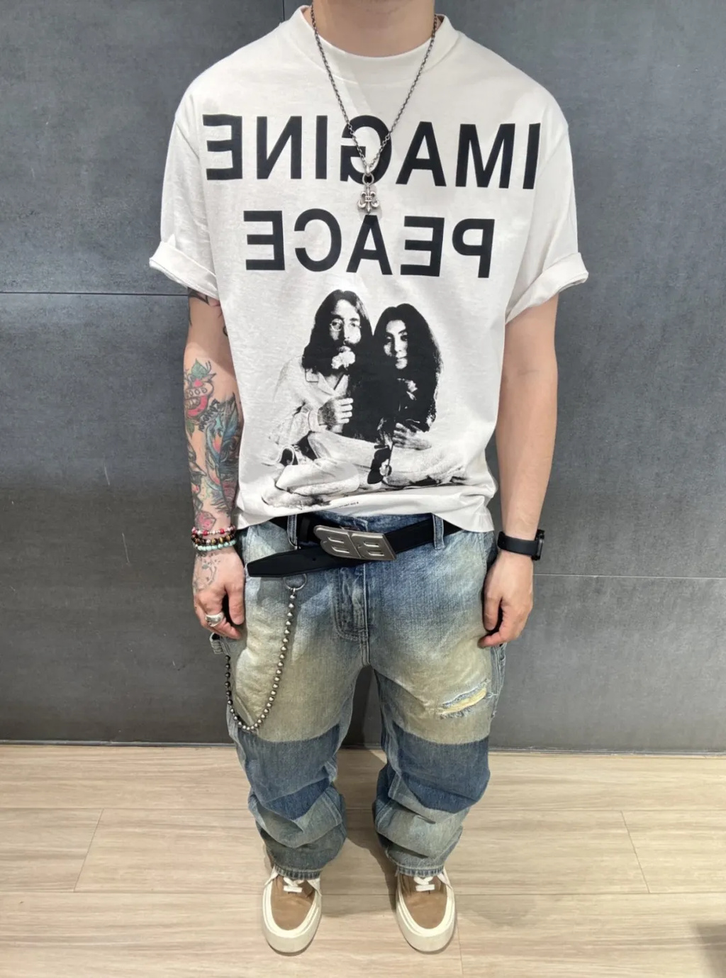 Unisex anti-war peace print shirt