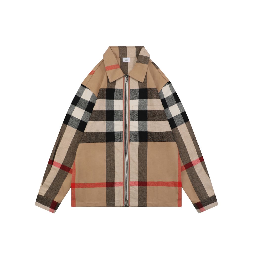 Burberry oversized check wool-blend jacket