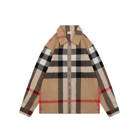 Burberry oversized check wool-blend jacket