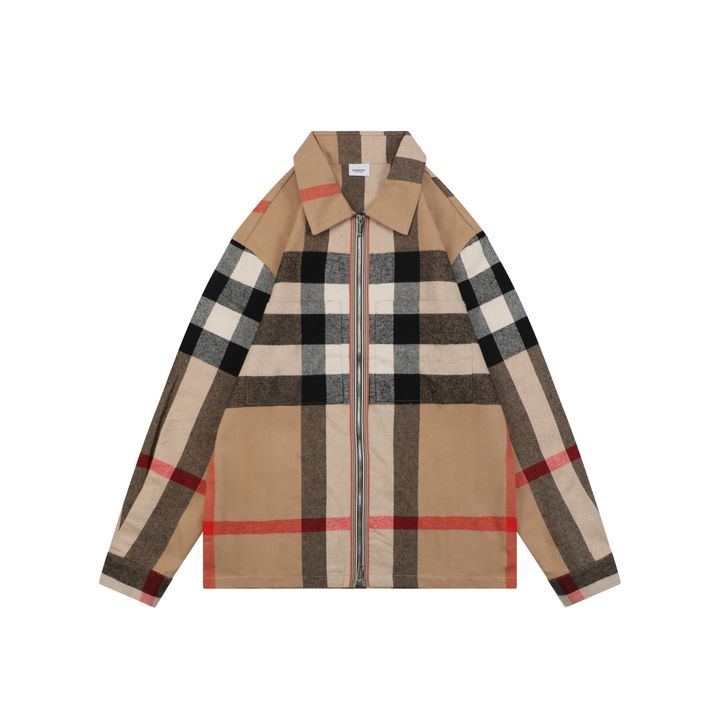 Burberry oversized check wool-blend jacket