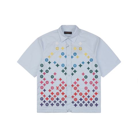 Louis Vuitton Monogram floral embroidered shirt