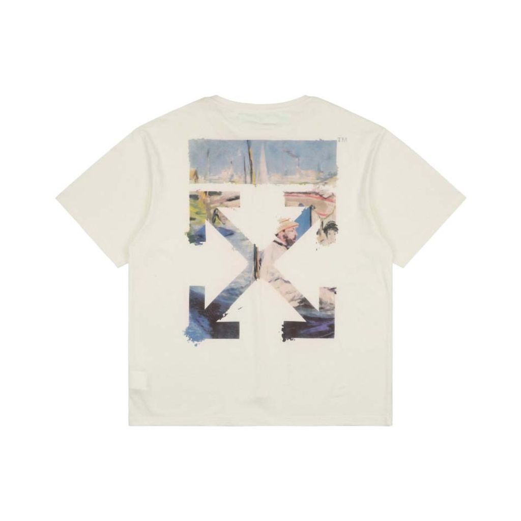 Off-White apricot watercolour arrow T-shirt