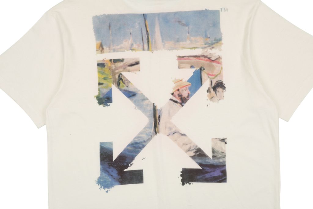 Unisex apricot arrow print streetwear shirt