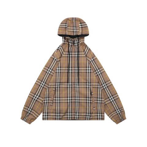 Burberry camel reversible hooded jacket