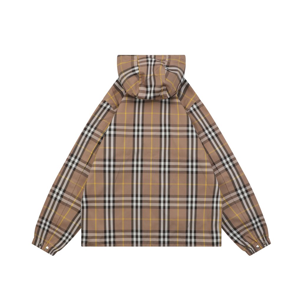Burberry camel reversible hooded jacket