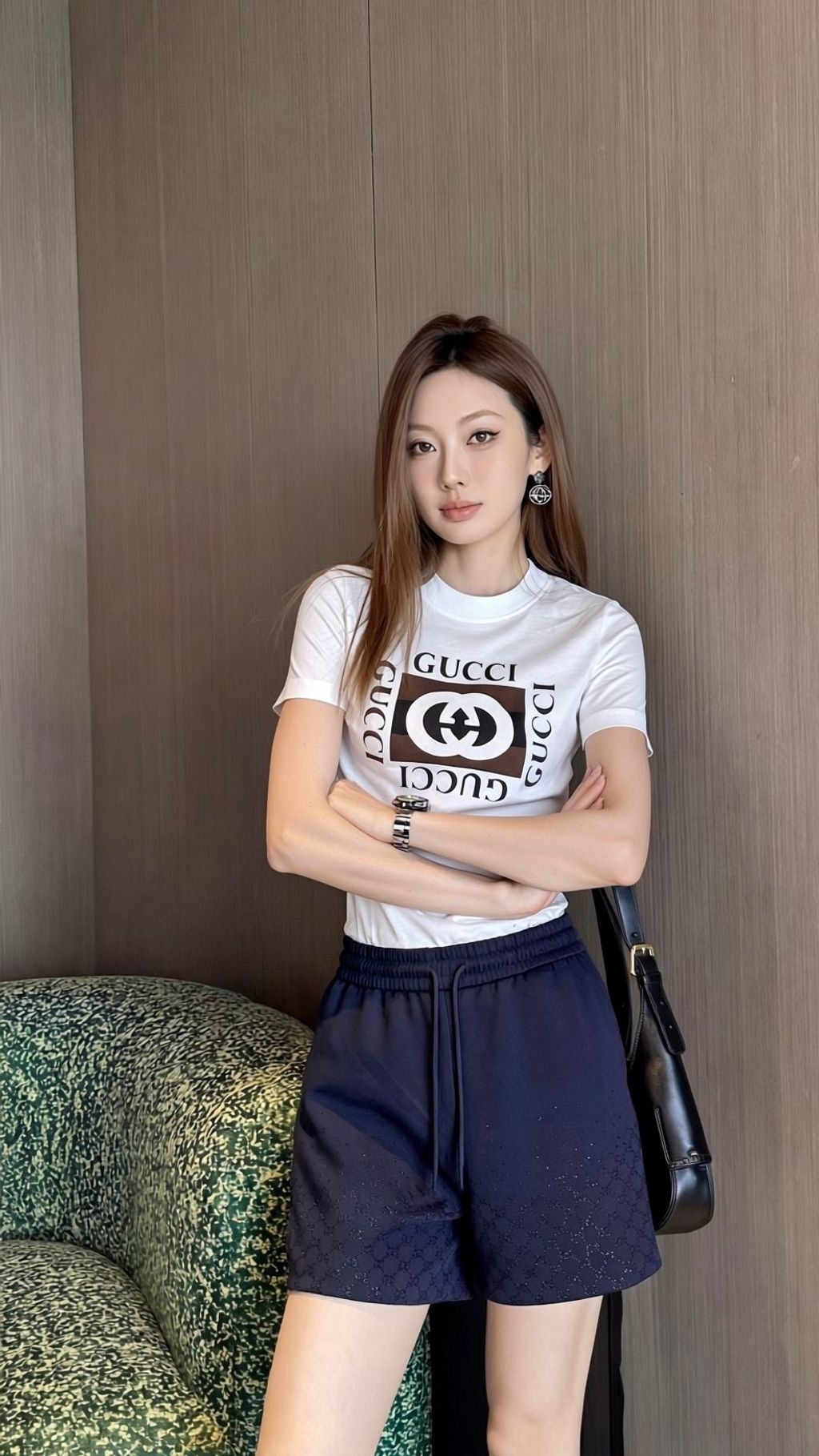 Unisex streetwear rhinestone summer shorts