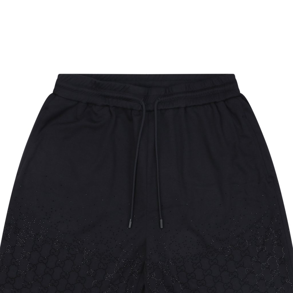 Relaxed elastic waist sparkling shorts