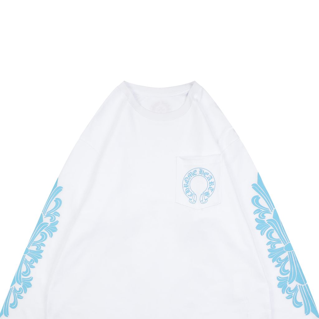 Chrome Hearts Cross Sleeve Sanskrit Scroll Print Long Sleeve
