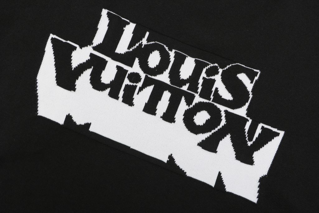 Retro letter jacquard short sleeve tee