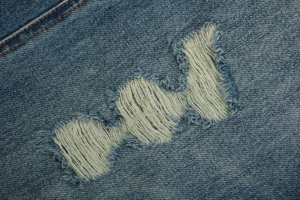 Relaxed non-stretch vintage denim trousers