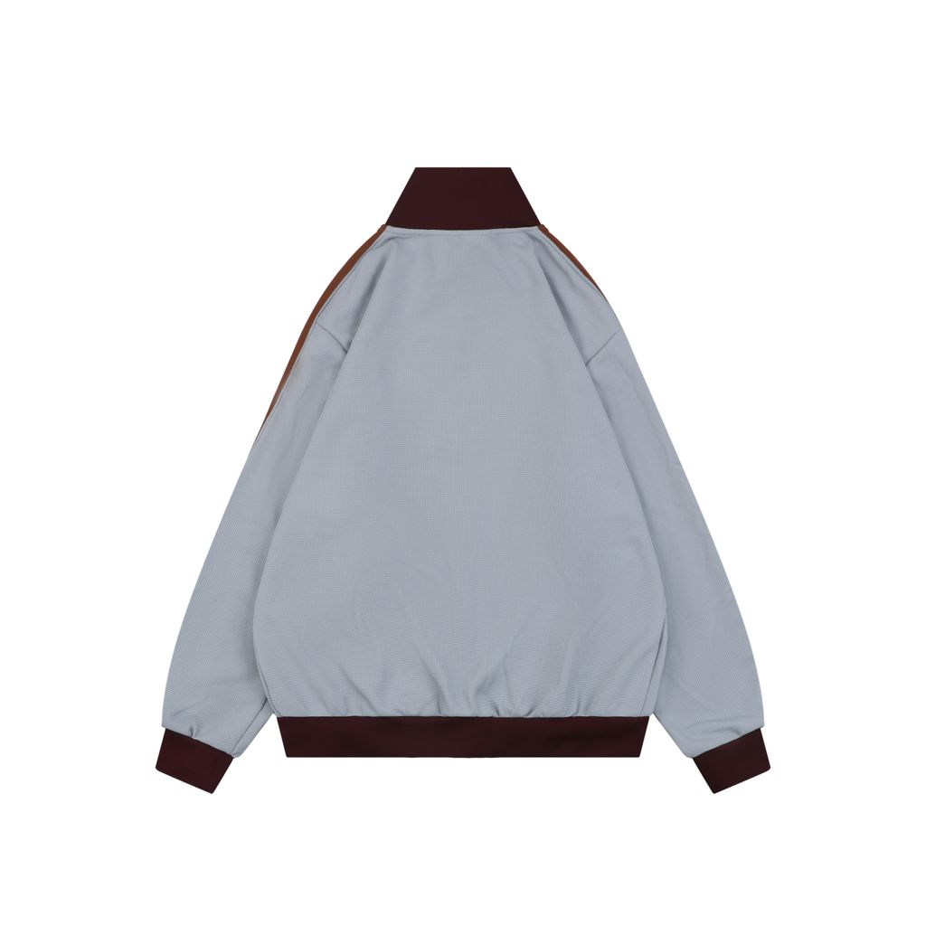 Adidas blue brown waffle track jacket
