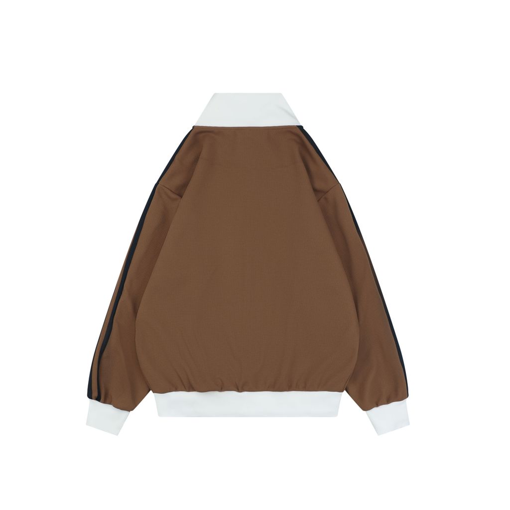 Adidas brown black white waffle track jacket
