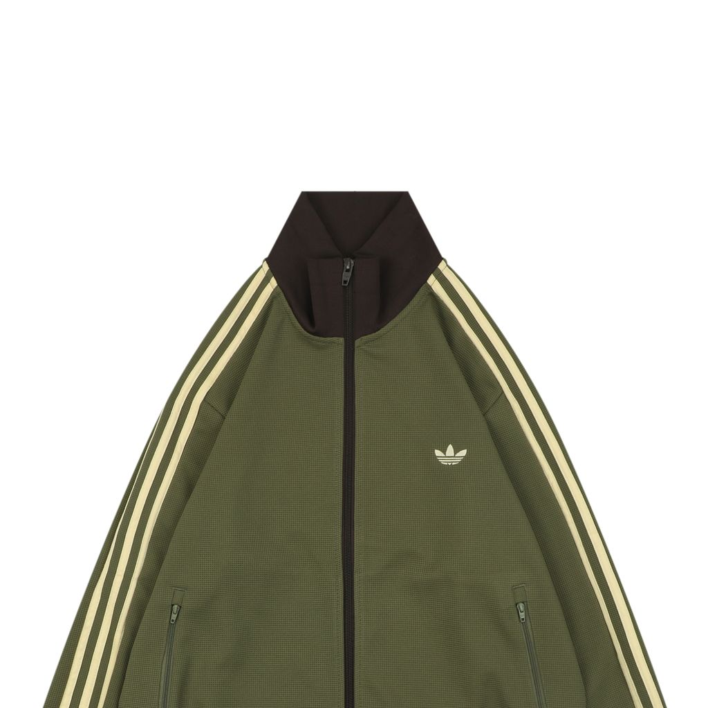 Trefoil embroidered high collar sports jacket