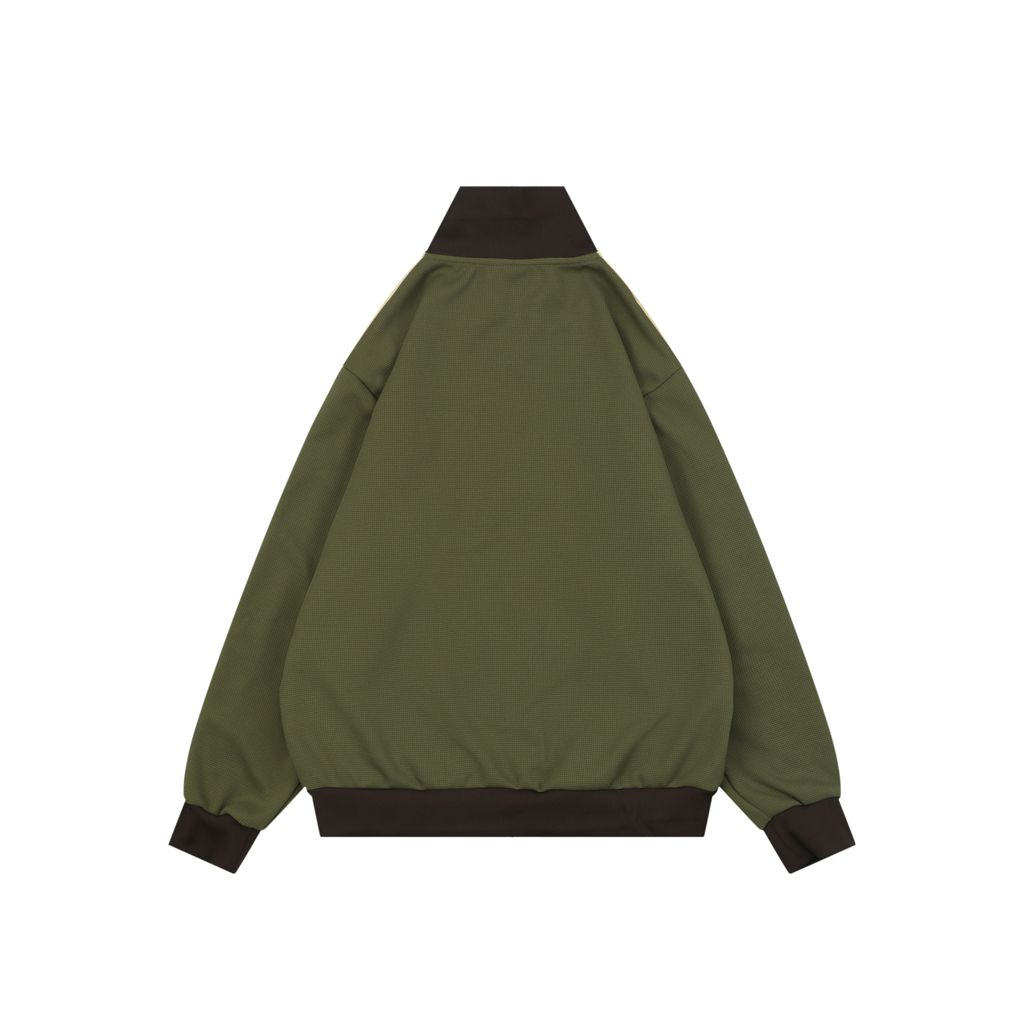 Adidas green yellow brown waffle track jacket