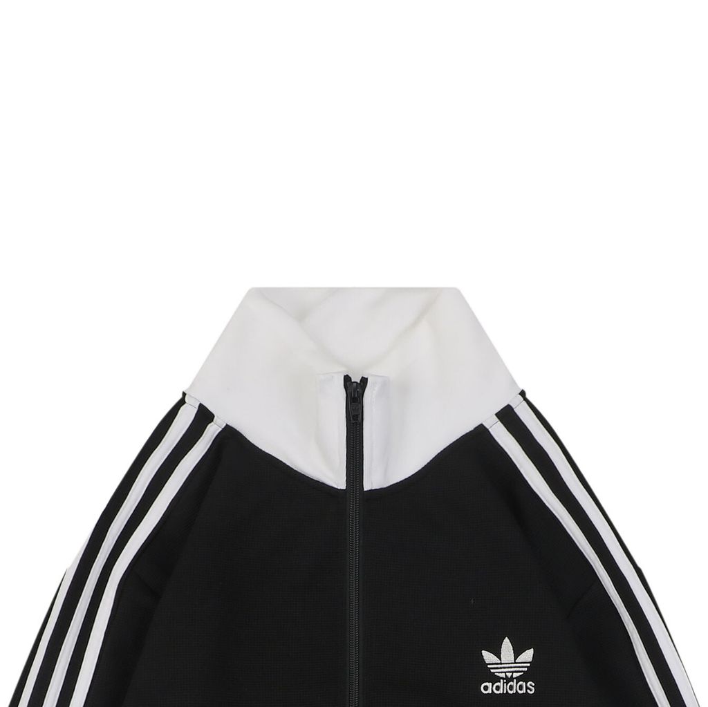Trefoil embroidered high collar sports jacket