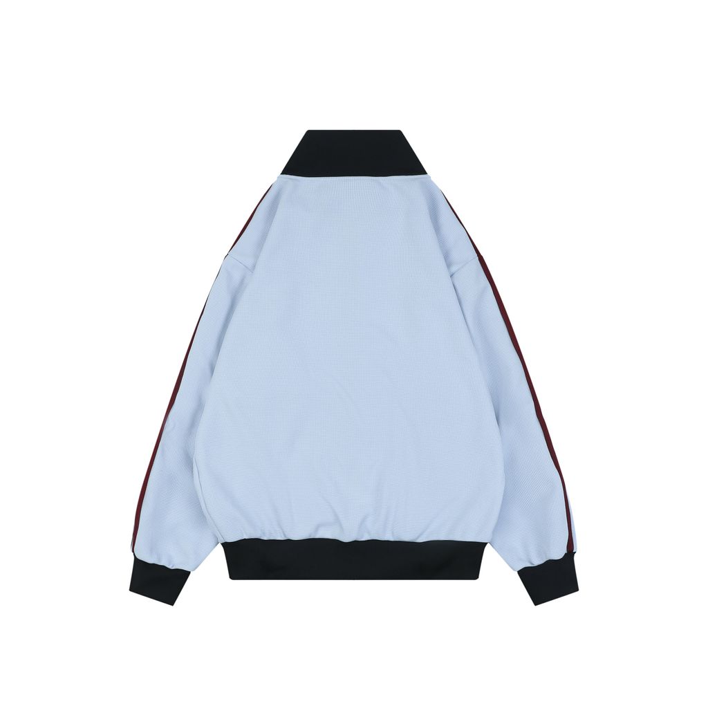 Adidas light blue brown navy waffle jacket