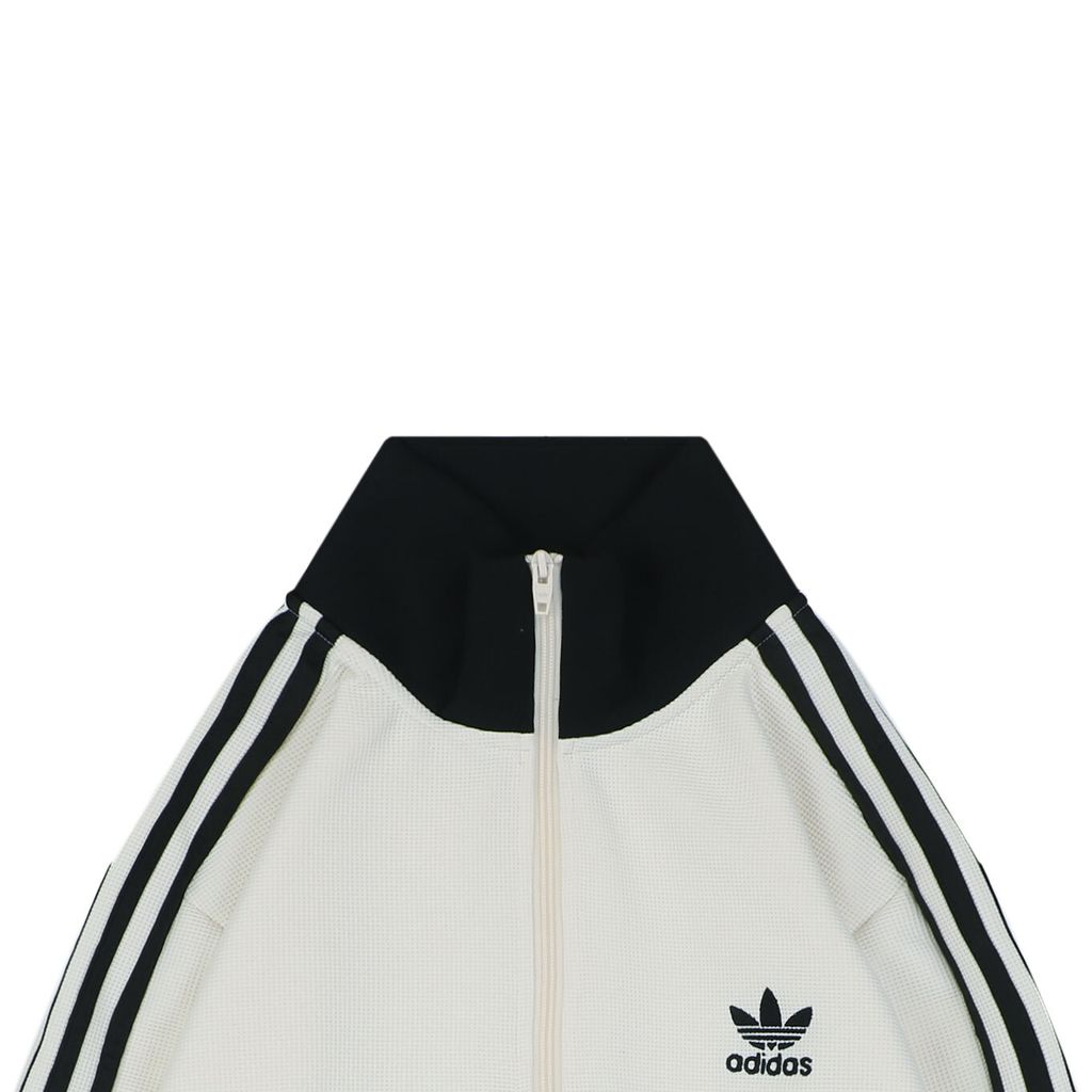 Trefoil embroidered high collar sports jacket
