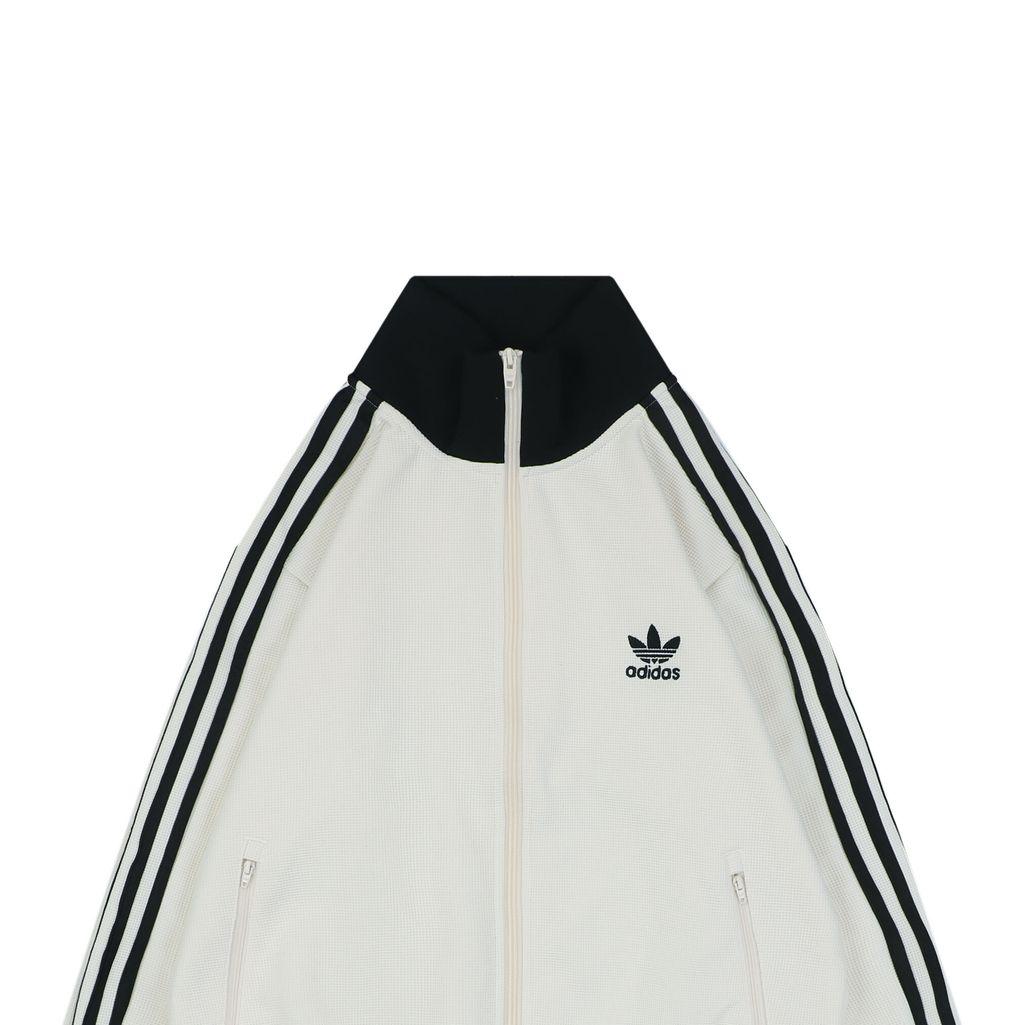 Trefoil embroidered high collar sports jacket