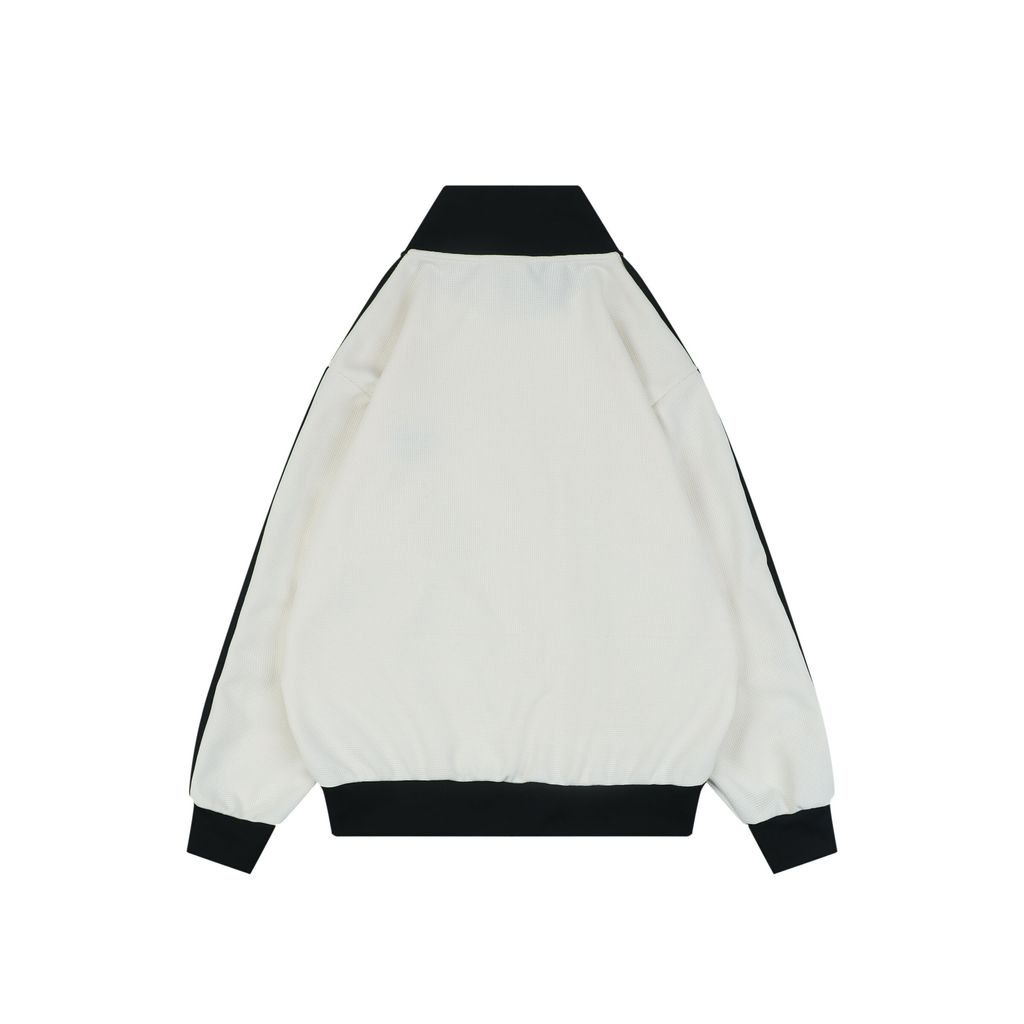 Adidas beige black waffle track jacket
