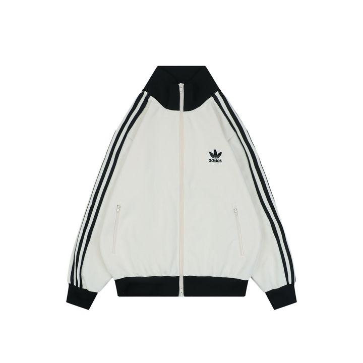 Adidas beige black waffle track jacket