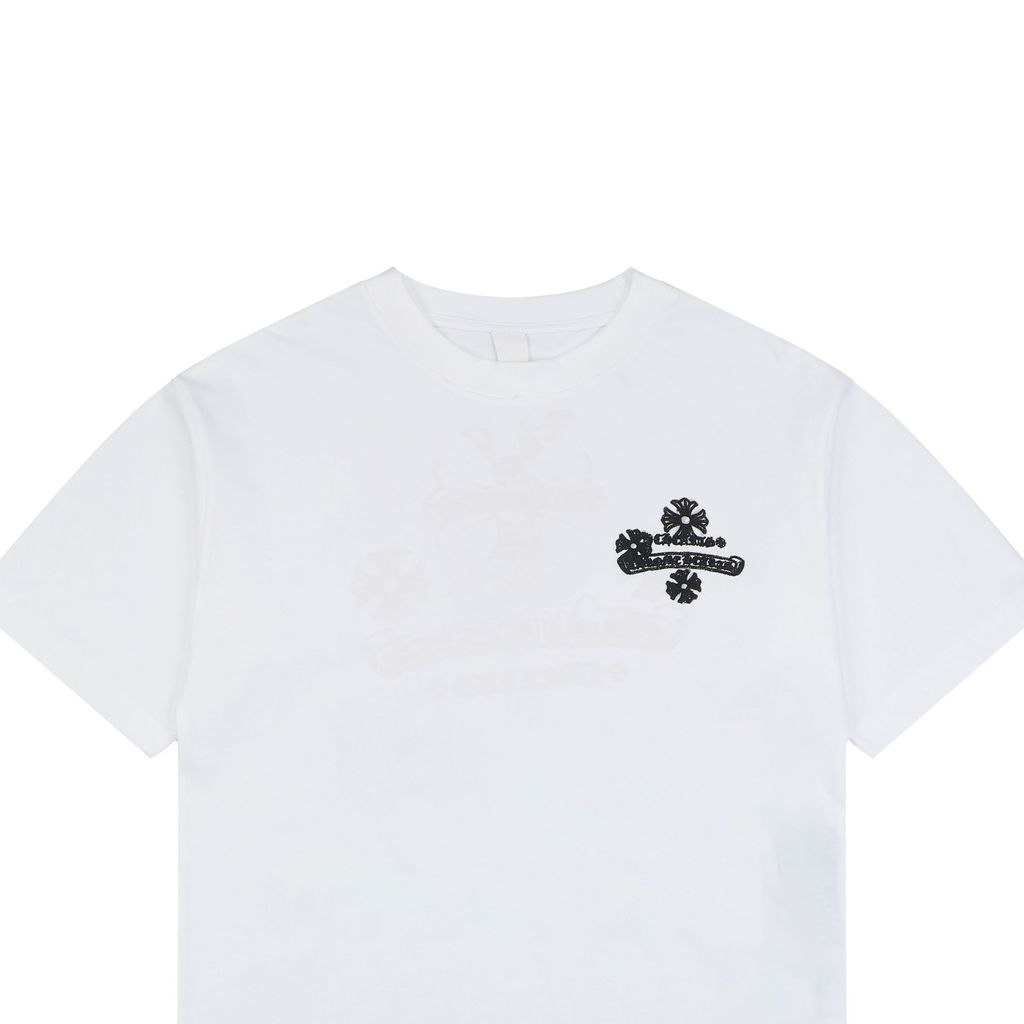 230g combed cotton cross graphic tee