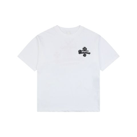 Chrome Hearts stitch cross embroidered T-shirt