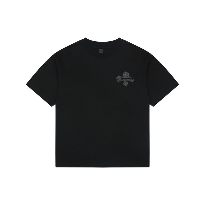 Chrome Hearts stitch cross embroidered T-shirt