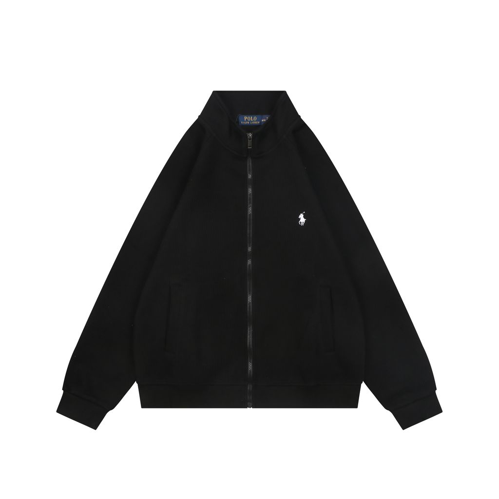 Ralph Lauren Pony ribbed high collar jacket
