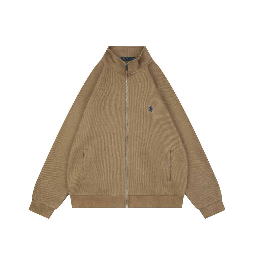 Ralph Lauren Pony ribbed high collar jacket