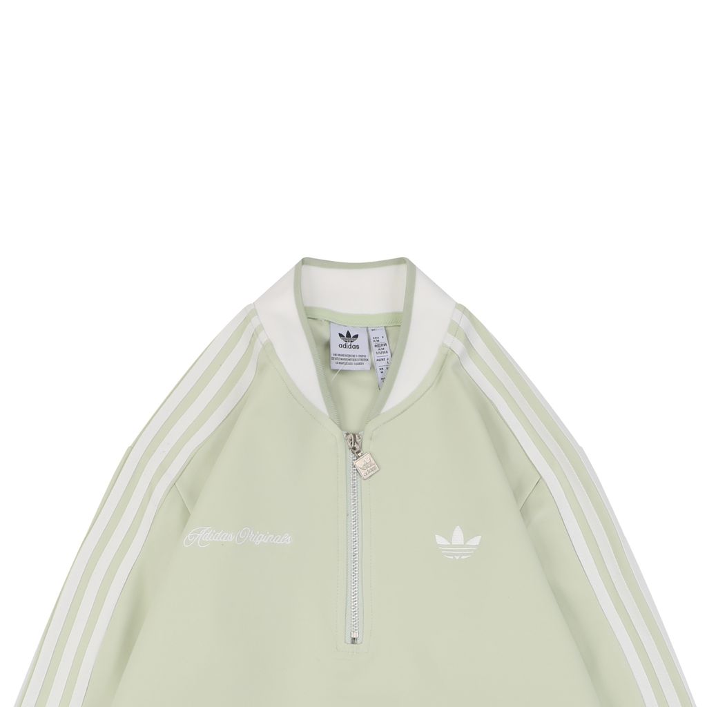 Three-stripe half-placket stand collar jacket