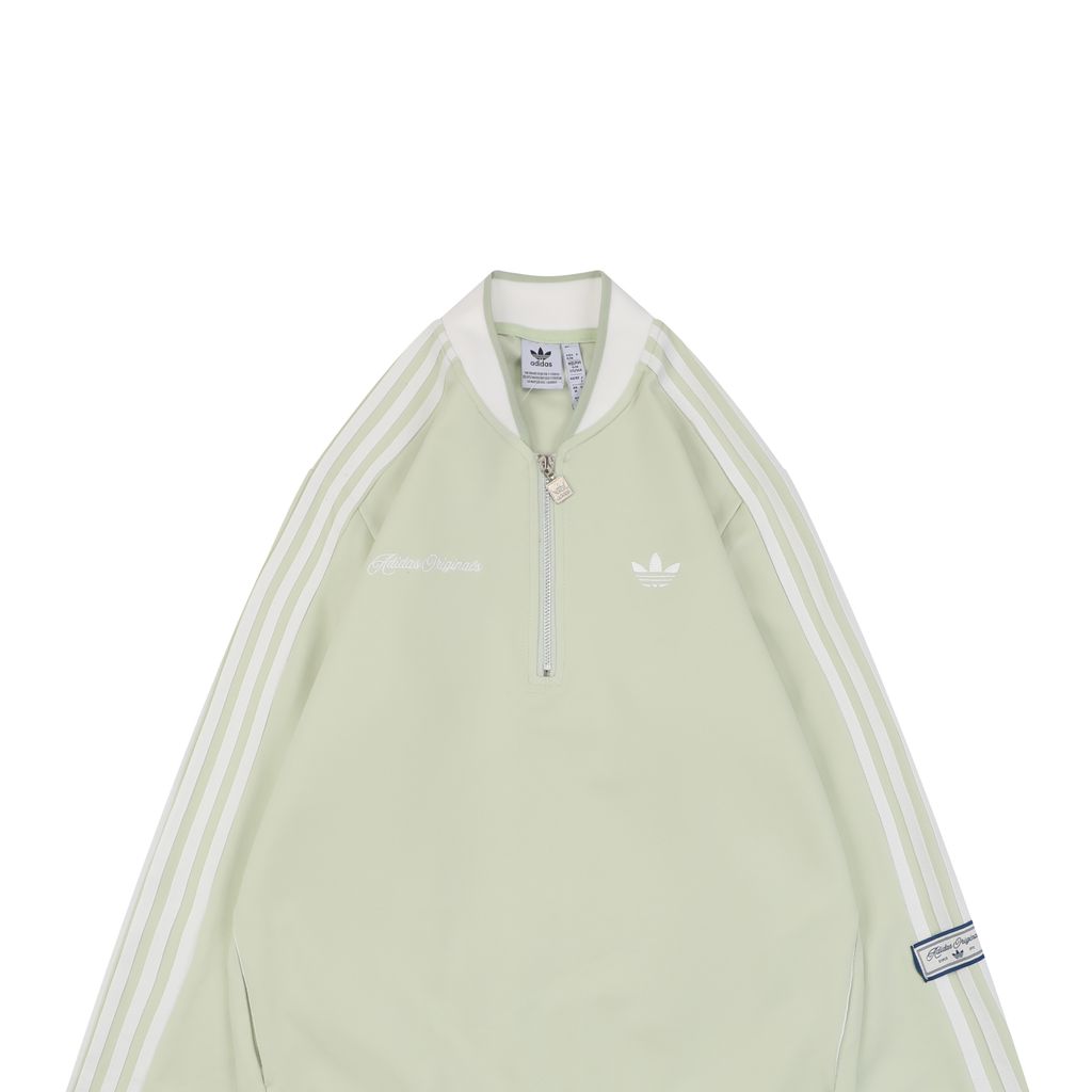Three-stripe half-placket stand collar jacket