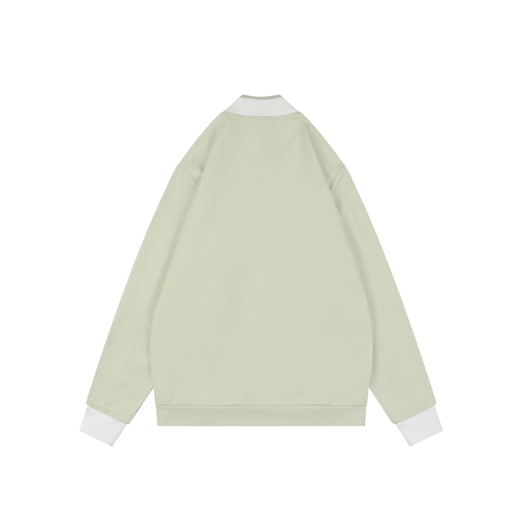 Adidas navy mint Trefoil baseball jacket