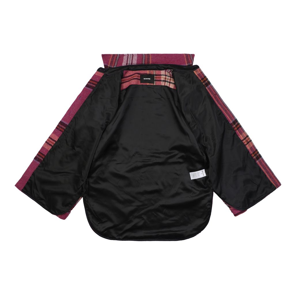 Pink check long sleeve shirt jacket