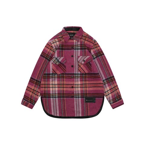 We11done pink plaid double pocket overshirt