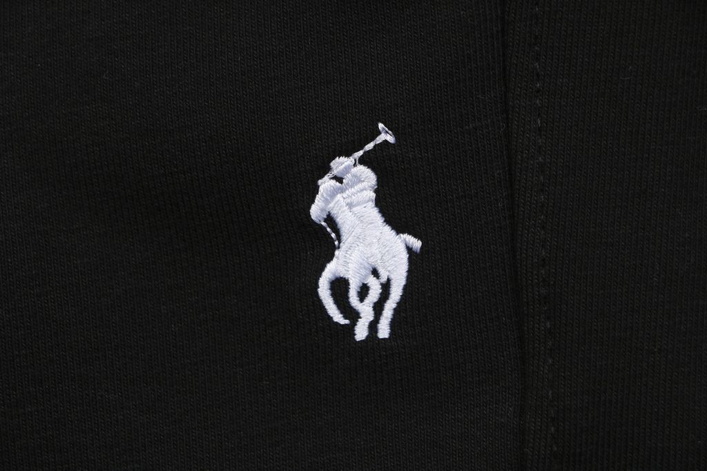 Black Pony logo embroidered athleisure pants