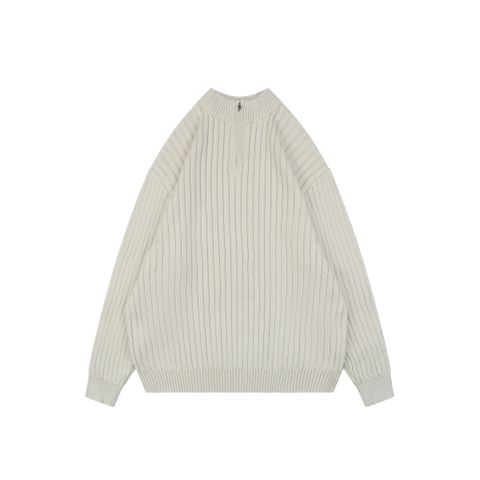 Balenciaga ribbed half zip stand collar sweater