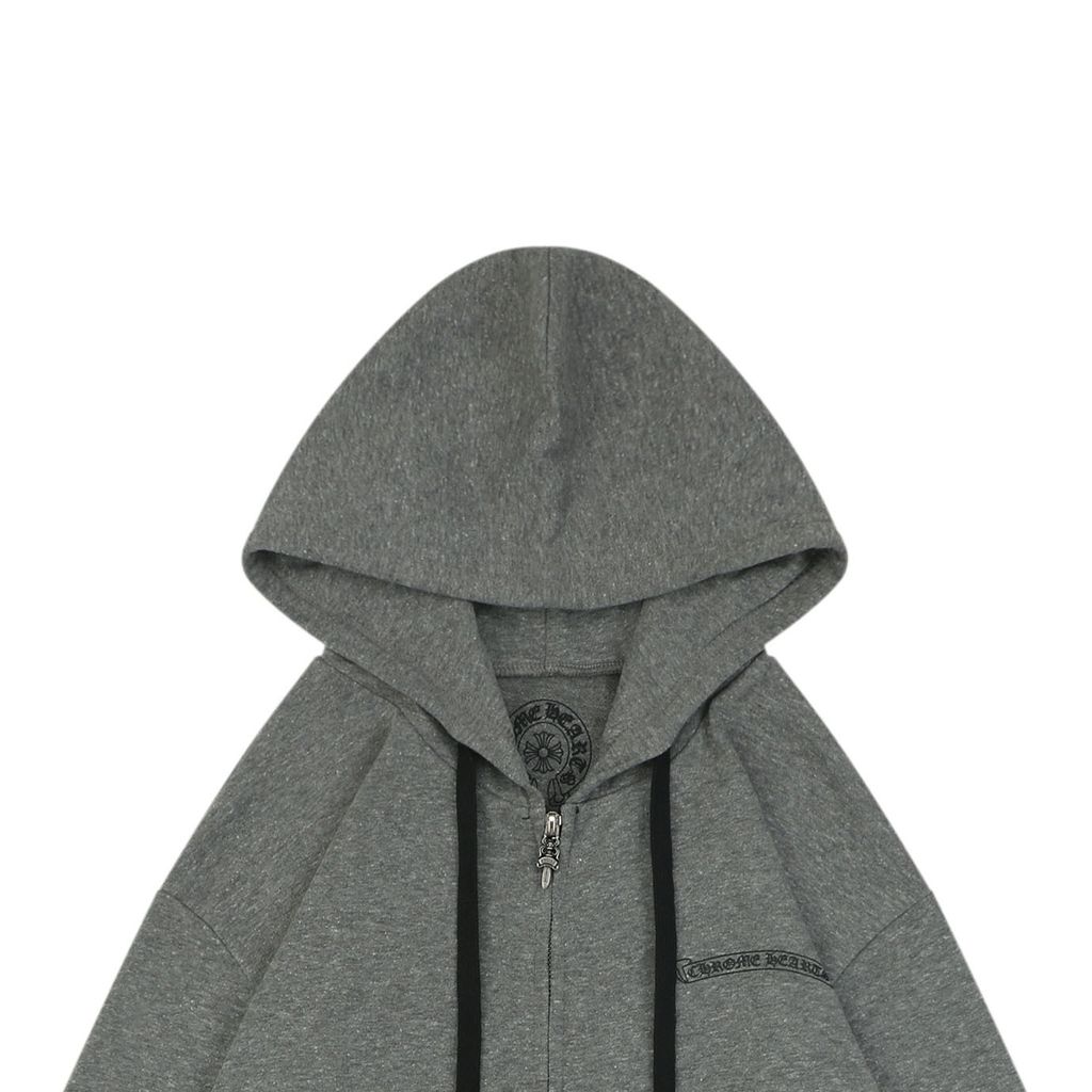 Chrome Hearts Fish-Scale Knit Zip Hoodie