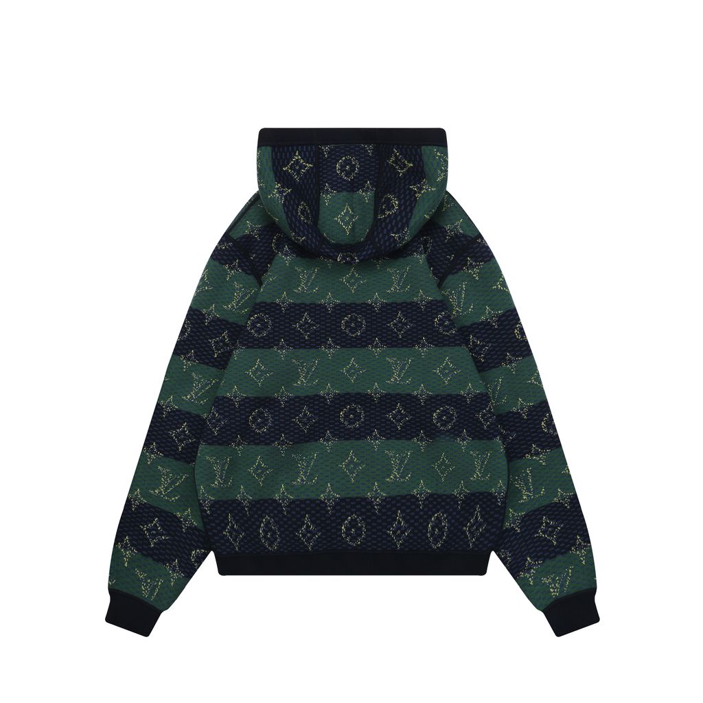 Louis Vuitton Blue Green Reversible Monogram Jacket