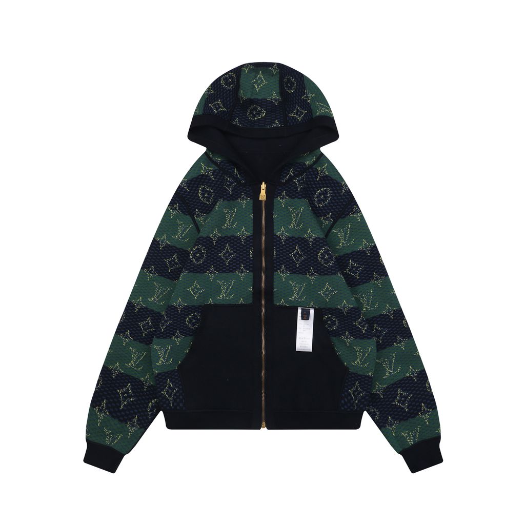 Louis Vuitton Blue Green Reversible Monogram Jacket