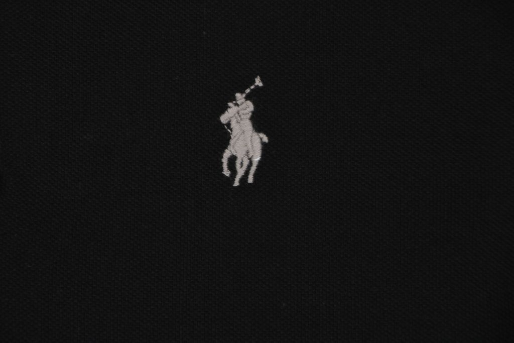 Ralph Lauren Black Grey Embroidered Polo