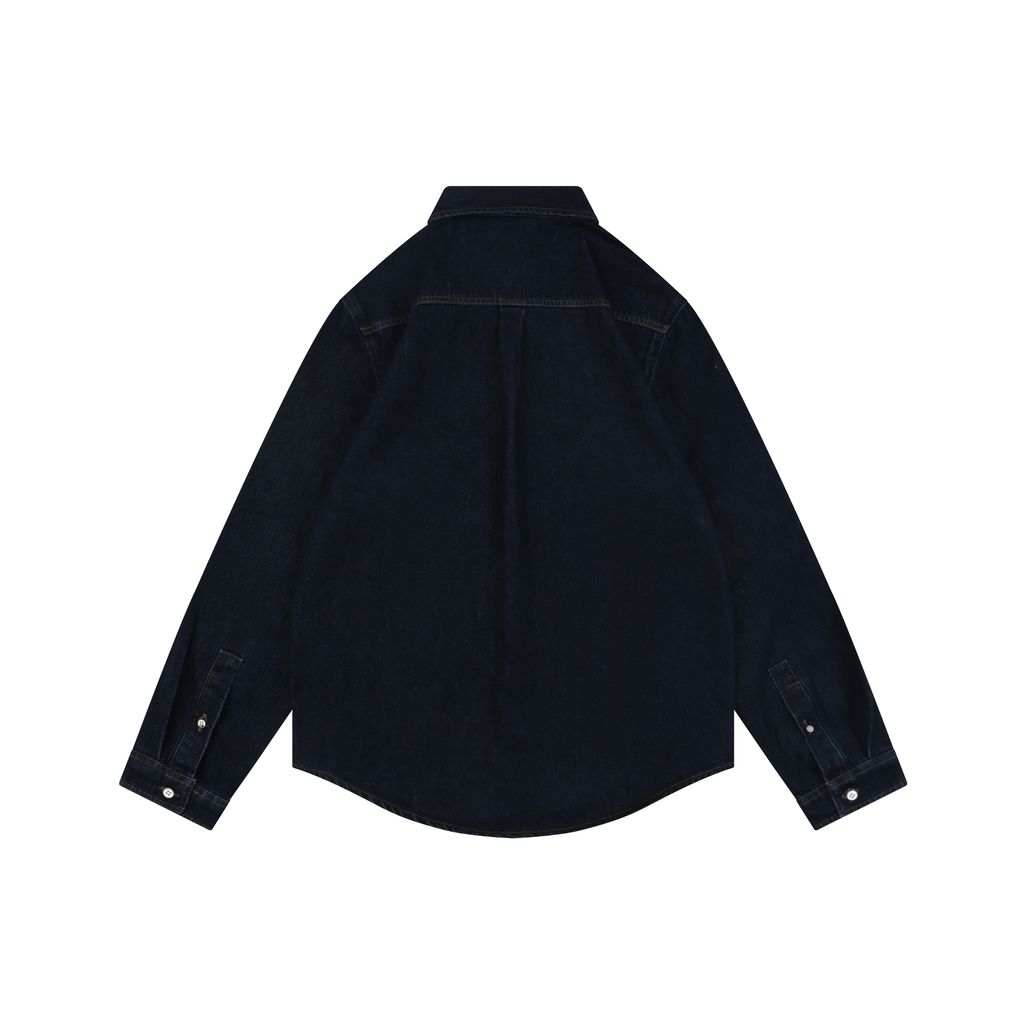 Louis Vuitton Monogram Leather Patch Denim Shirt